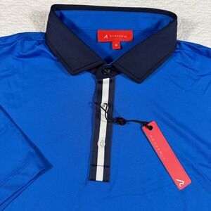 REDVANLY‎ Monroe Mens Marine Blue Athletic Golf Polo Shirt Size Medium NWT $110